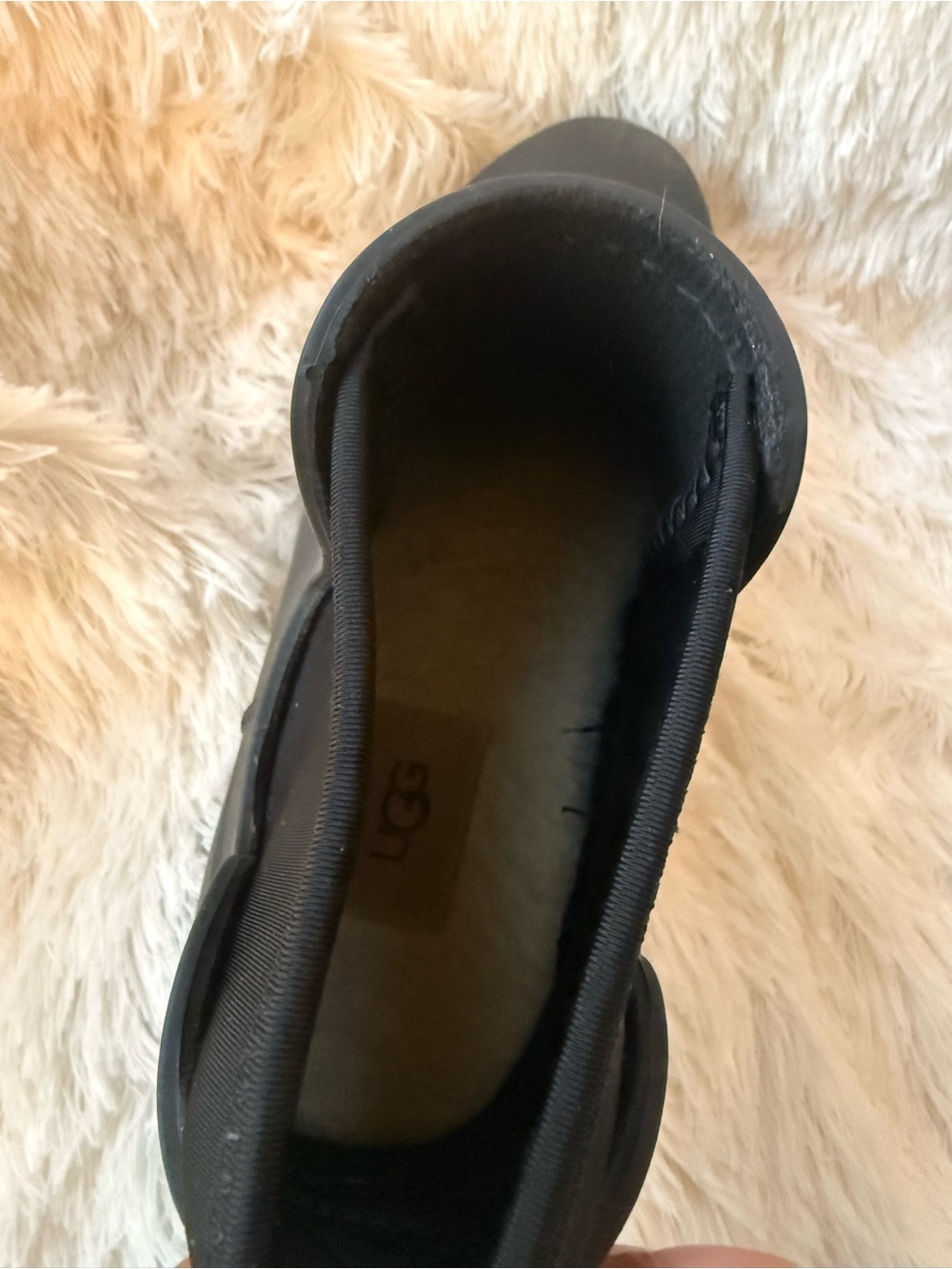 UGG Women’s Droplet Rain Boots - Black - Picture 3 of 4